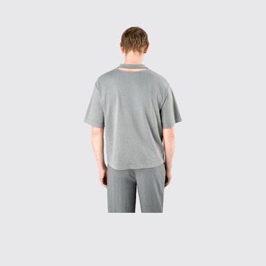 T-Shirt Gray Mineral Dye Boxy T-Shirt