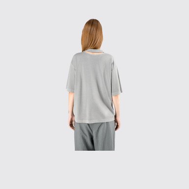 T-Shirt Gray Mineral Dye Boxy T-Shirt