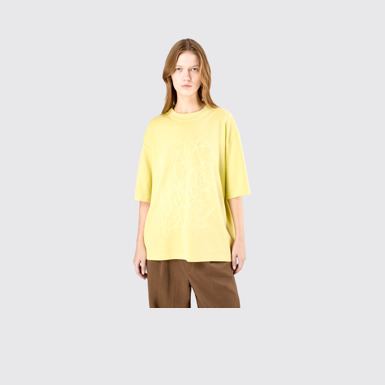 T-Shirt Yellow Mineral Dye Boxy T-Shirt