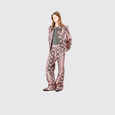 Leather Jacket Pink Snake Leather Jacket