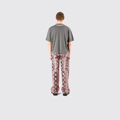 Leather Trousers Pink Snake Leather Trousers