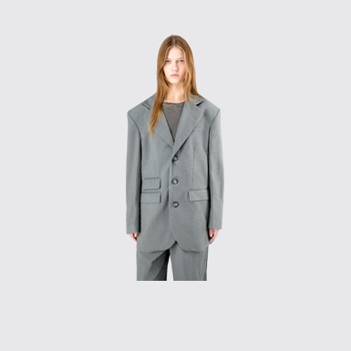 Tailored Blazer Gray ECONYL® Suit Blazer