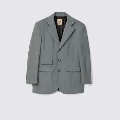 Side view of Tailored Blazer Gray ECONYL® Suit Blazer