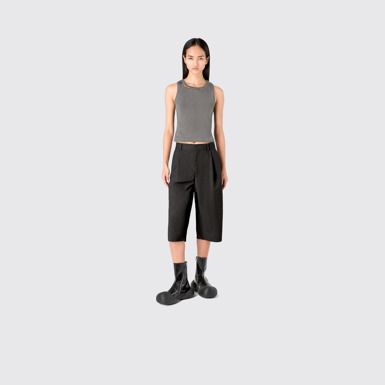 Tailored Shorts Black Technical Suit Shorts