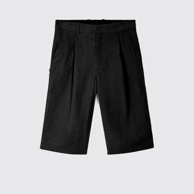 Side view of Tailored Shorts Black Technical Suit Shorts