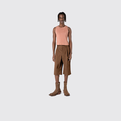 Tailored Shorts Brown Technical Suit Shorts