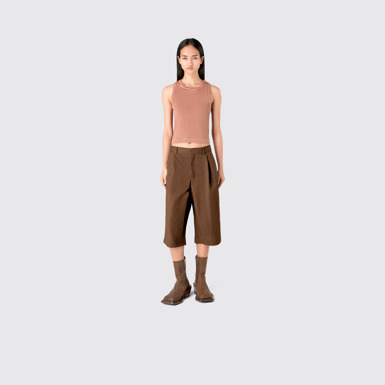 Tailored Shorts Brown Technical Suit Shorts