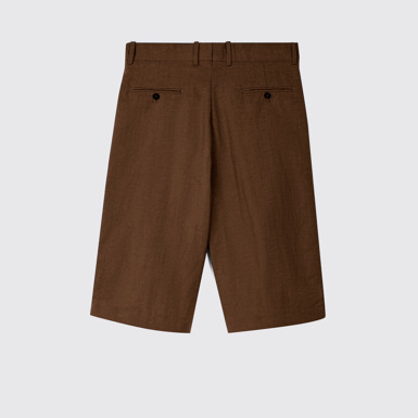 Back view of Tailored Shorts Brown Technical Suit Shorts