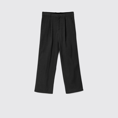 Side view of Tailored Trousers Black Technical Suit Trousers