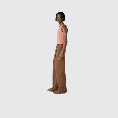 Tailored Trousers Brown Technical Suit Trousers