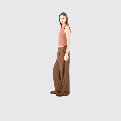 Tailored Trousers Brown Technical Suit Trousers