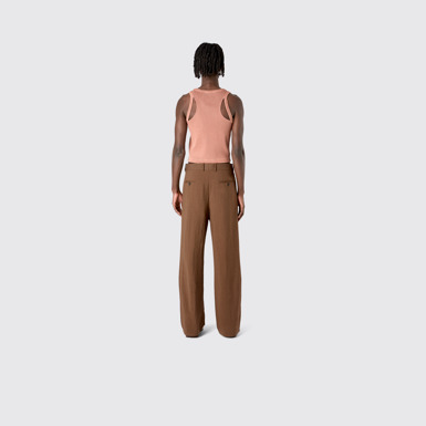 Tailored Trousers Brown Technical Suit Trousers