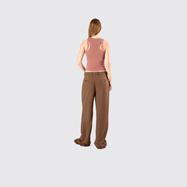 Tailored Trousers Brown Technical Suit Trousers