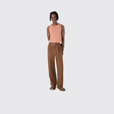 Tailored Trousers Brown Technical Suit Trousers