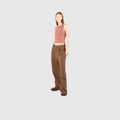 Tailored Trousers Brown Technical Suit Trousers