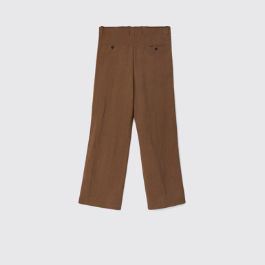 Back view of Tailored Trousers Brown Technical Suit Trousers