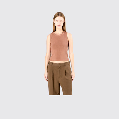 Ribbed Tank Top Terracotta Ribbed Tank Top