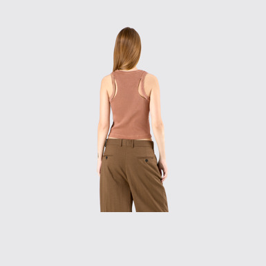 Ribbed Tank Top Terracotta Ribbed Tank Top