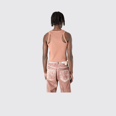 Ribbed Tank Top Terracotta Ribbed Tank Top