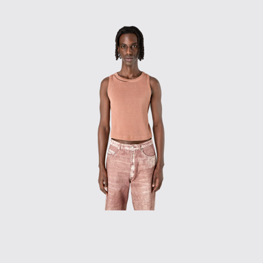 Ribbed Tank Top Terracotta Ribbed Tank Top