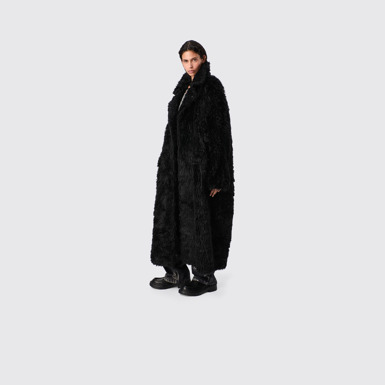 CAMPERLAB COATS & JACKETS Black textured coat