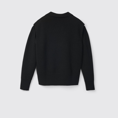 Back view of CAMPERLAB KNIT Black wool-blend Sweater