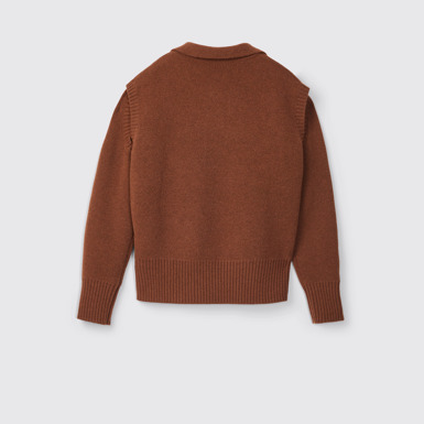 Back view of CAMPERLAB KNIT Brown wool-blend Sweater