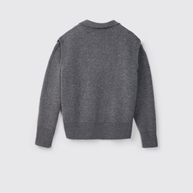Back view of CAMPERLAB KNIT Gray wool-blend Sweater