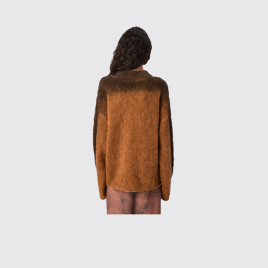CAMPERLAB KNIT Terracotta wool-blend Bouclé Jumper