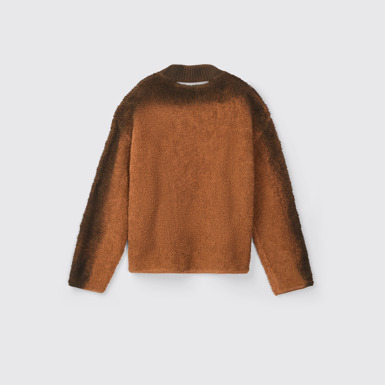 Back view of CAMPERLAB KNIT Terracotta wool-blend Bouclé Jumper
