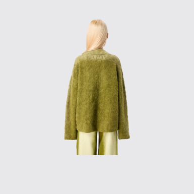 CAMPERLAB KNIT Green wool-blend Bouclé Jumper