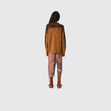 CAMPERLAB DENIM Brown-black asymmetric denim skirt