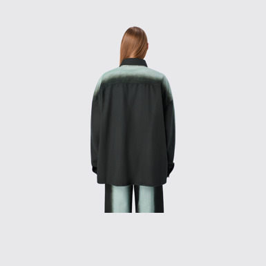 CAMPERLAB DENIM Black denim shirt with printed spray effect