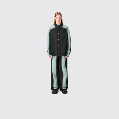 CAMPERLAB DENIM Vaquero negro de corte bootcut con estampado de efecto espray