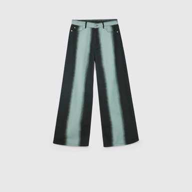CAMPERLAB DENIM Calças de ganga bootcut pretas com efeito pulverizado estampado