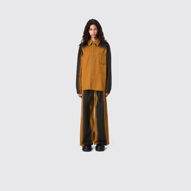 CAMPERLAB DENIM Calças de ganga bootcut terracota com efeito pulverizado estampado