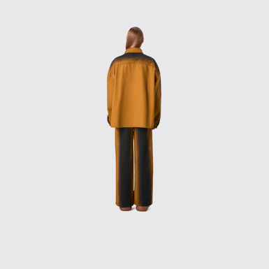 CAMPERLAB DENIM Terracotta bootcut jeans with printed spray effect