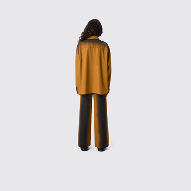 CAMPERLAB DENIM Terracotta bootcut jeans with printed spray effect