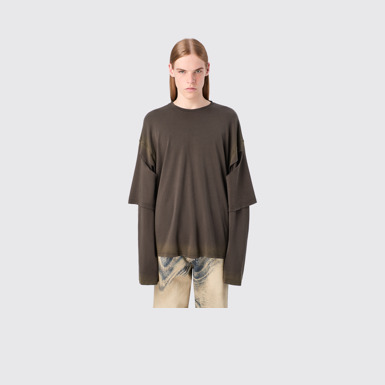 CAMPERLAB JERSEY Faded black organic cotton long sleeve T-Shirt