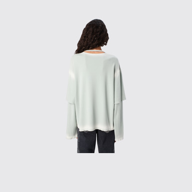 CAMPERLAB JERSEY Faded gray organic cotton long sleeve T-Shirt
