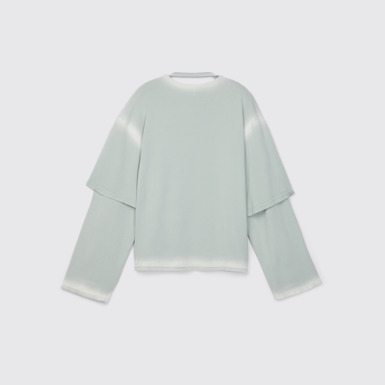CAMPERLAB JERSEY T-shirt gris dégradé à manches longues en coton bio