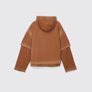 CAMPERLAB JERSEY Sweat à capuche en coton biologique couleur terracotta dégradé