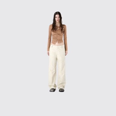 RELAXED TAILORED TROUSERS LIGHT BEIGE