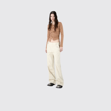 RELAXED TAILORED TROUSERS LIGHT BEIGE