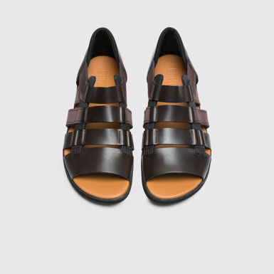 Overhead view of Spray Brown Sandals for Men