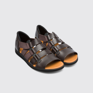 Front view of Spray Brown Sandals for Men