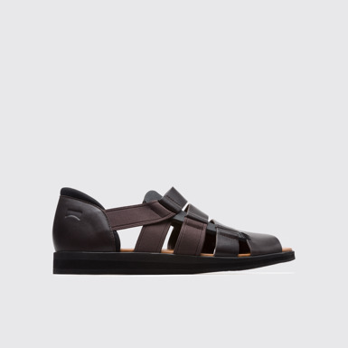 Side view of Spray Brown Sandals for Men