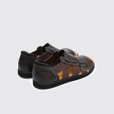 Back view of Spray Brown Sandals for Men