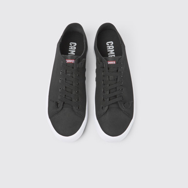 Overhead view of Andratx Black textile shoes for men