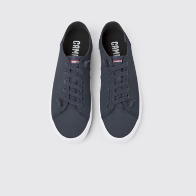 Overhead view of Andratx Blue textile shoes for men